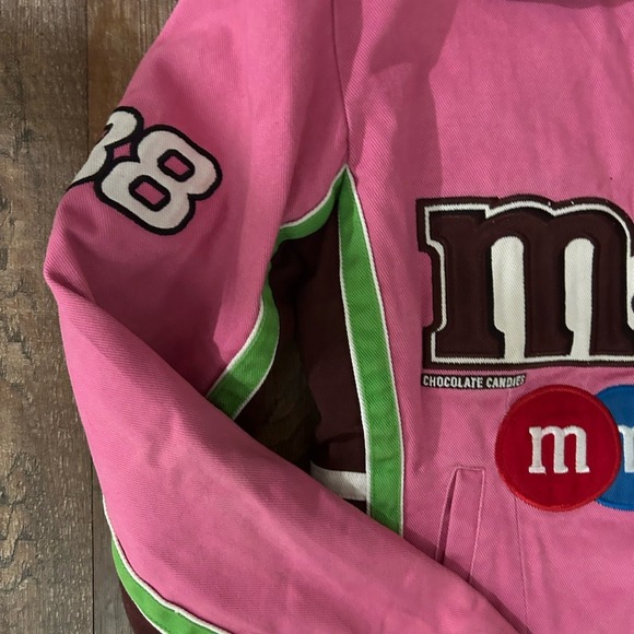 JH Design M&M's Racing Jacket Kids Large Pink Good NASCAR Nextel Cup Series - Picture 9 of 12